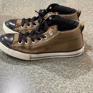 Converse Olive and Black High-Top Athletic Shoes